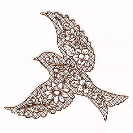 Southwest Flowers Bird (Trapunto)