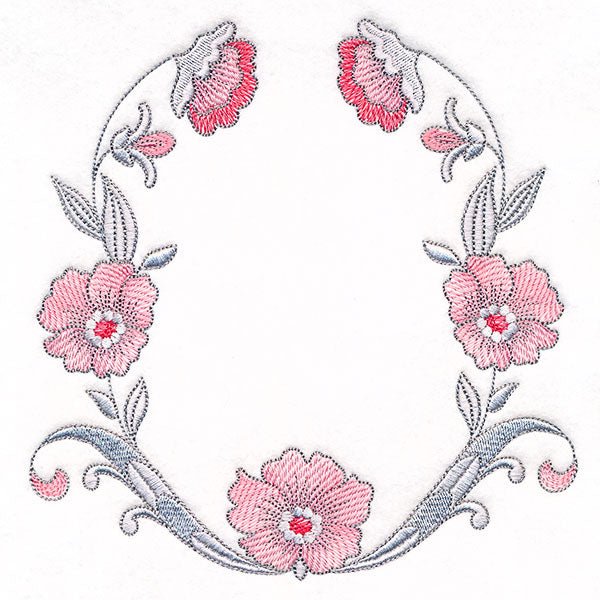 Intricate Details Flowers & Filigree Wreath