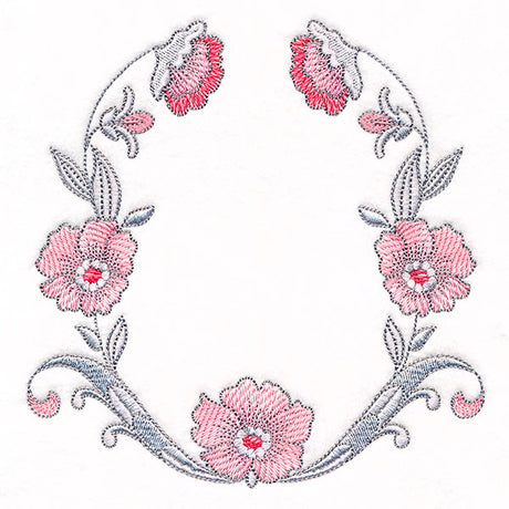 Intricate Details Flowers & Filigree Wreath