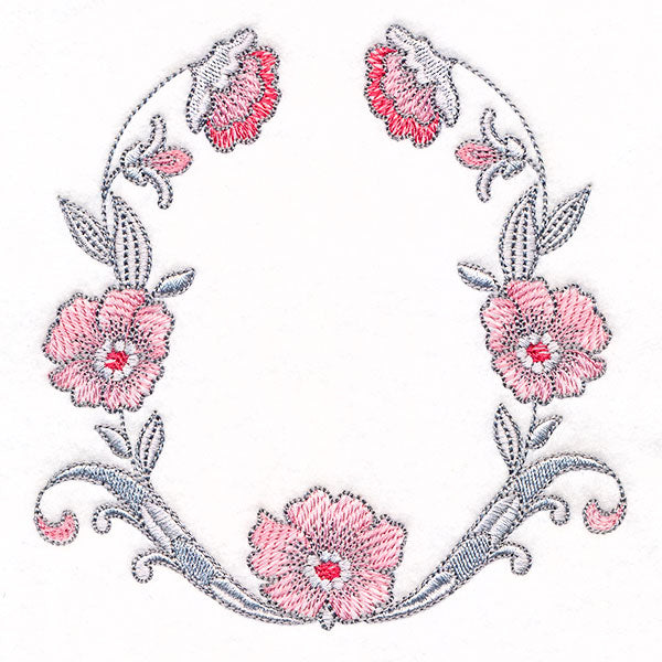 Intricate Details Flowers & Filigree Wreath