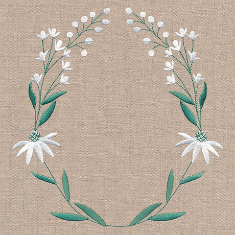 Flowers and Laurels Wreath