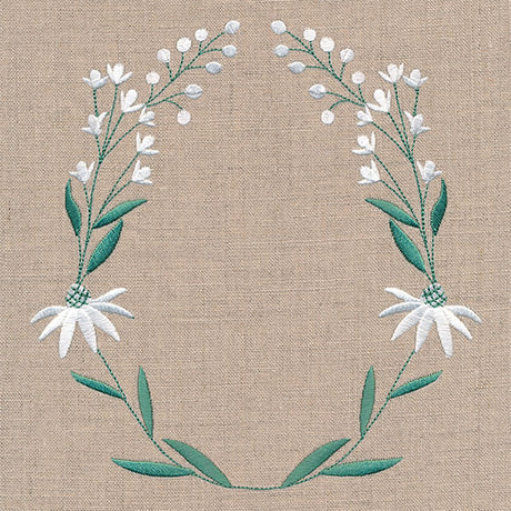 Flowers and Laurels Wreath