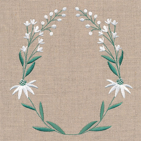 Flowers and Laurels Wreath