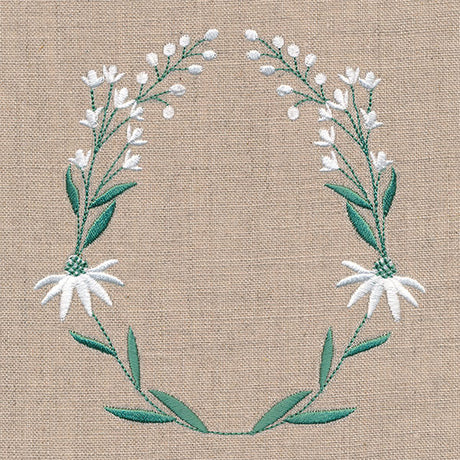 Flowers and Laurels Wreath