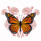 Monarch Butterfly and Carnations
