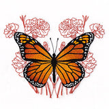 Monarch Butterfly and Carnations