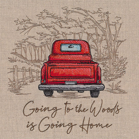 Going to the Woods Retro Truck
