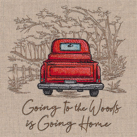 Going to the Woods Retro Truck