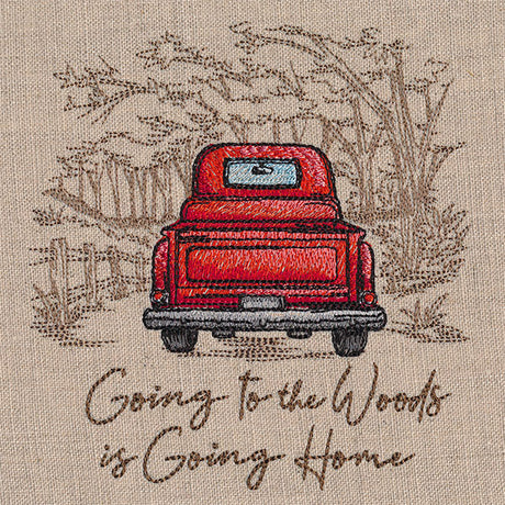 Going to the Woods Retro Truck