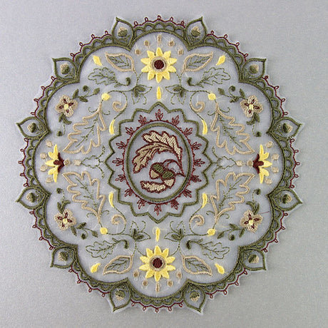 Acorns & Fall Foliage Doily (Organza)