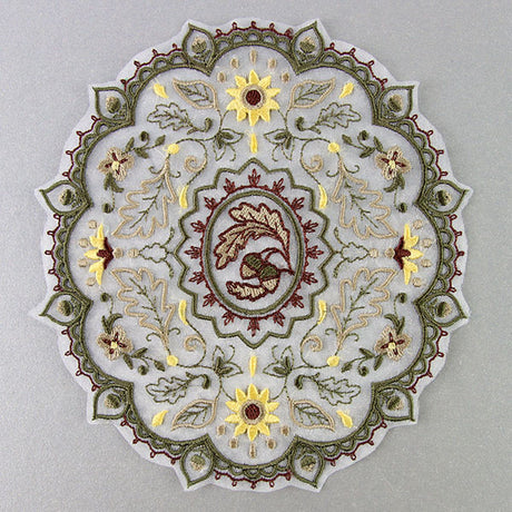 Acorns & Fall Foliage Doily (Organza)