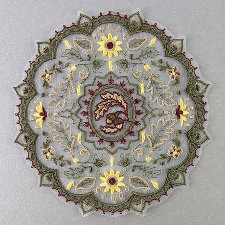 Acorns & Fall Foliage Doily (Organza)