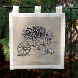 Raccoons in a Wheelbarrow Etching