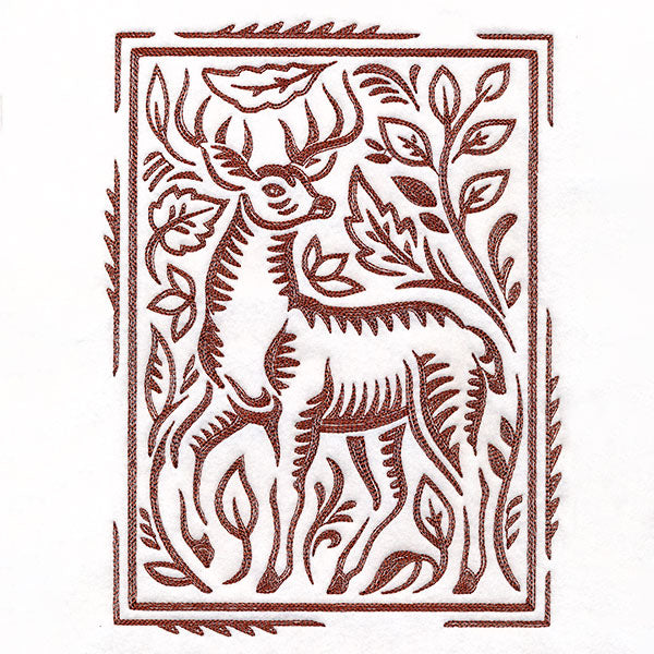 Wild Woodcuts - Fall Deer