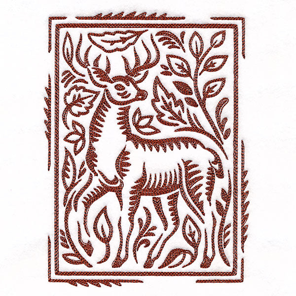 Wild Woodcuts - Fall Deer