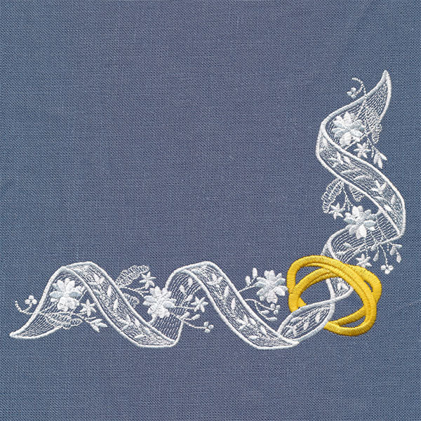 Sheer Ribbons & Rings Corner