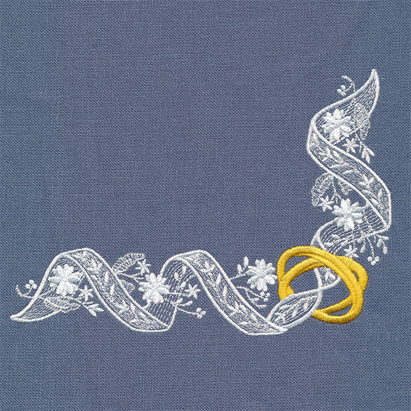 Sheer Ribbons & Rings Corner