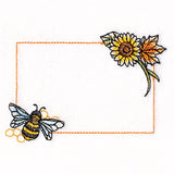 Buzzing Bee and Autumn Blooms Quilt label