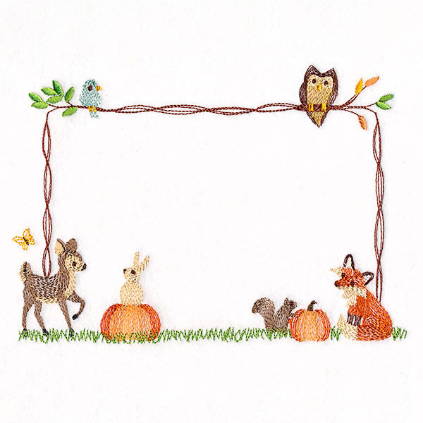 Woodland Harvest Gathering Quilt Label – Embroidery Library