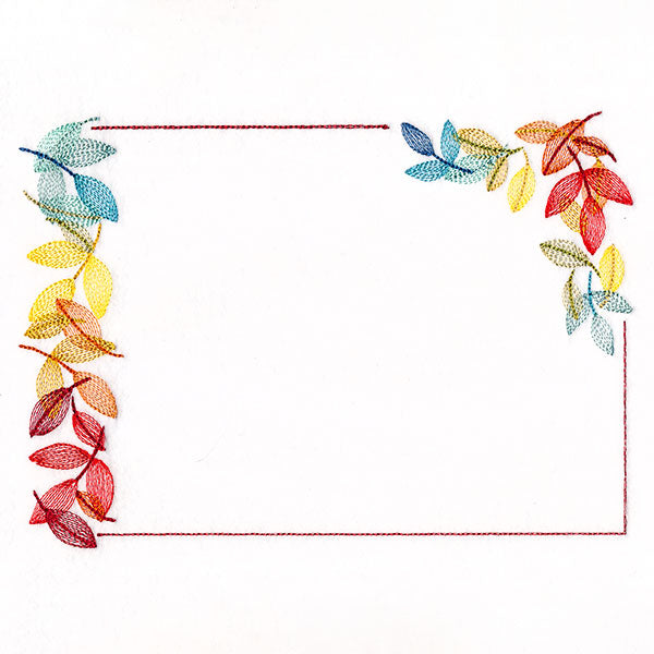 Vibrant Autumn Leaves Quilt Label