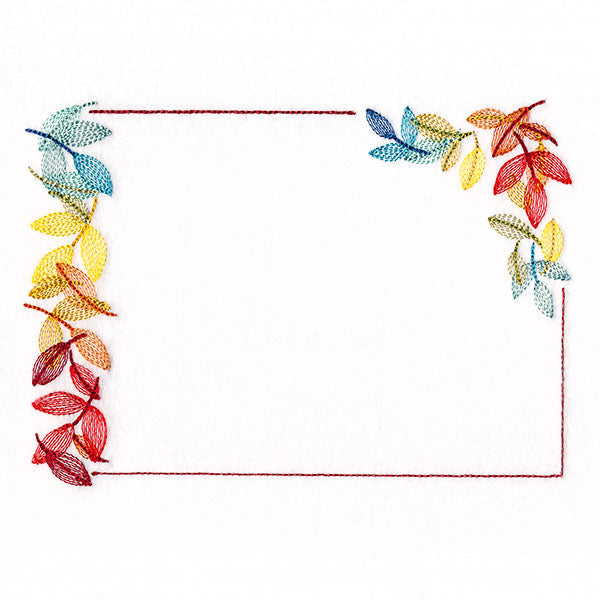 Vibrant Autumn Leaves Quilt Label