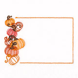 Tumbling Autumn Pumpkins Quilt Label