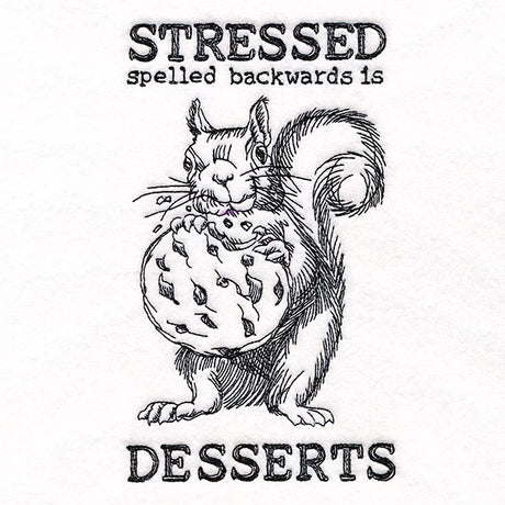Stressed and Desserts Squirrel