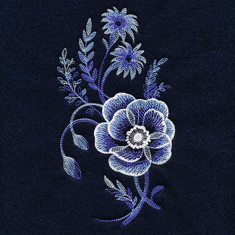Stunning in Cyanotype Poppy Bouquet