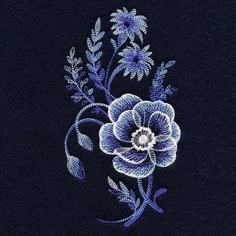 Stunning in Cyanotype Poppy Bouquet
