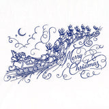 Santa's Flight in Calligraphy