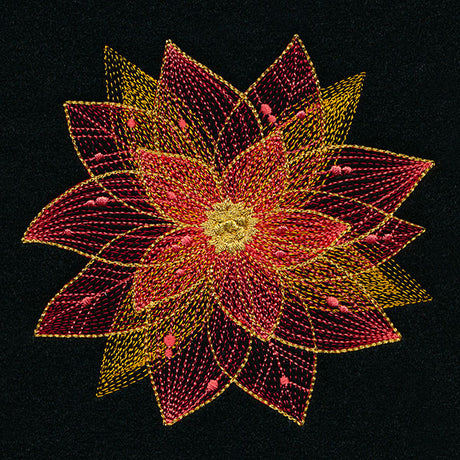 Sheer Contours Christmas Poinsettia