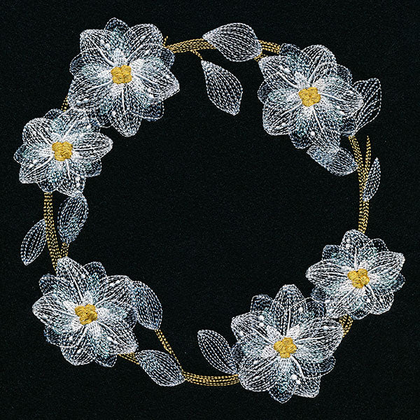 Sheer Poinsettias Wreath