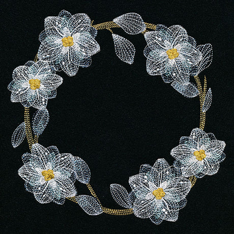 Sheer Poinsettias Wreath