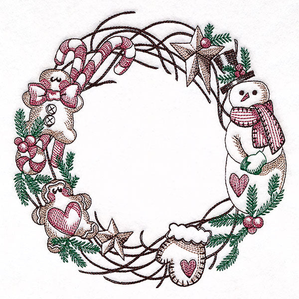 Primitive Christmas Notions Wreath