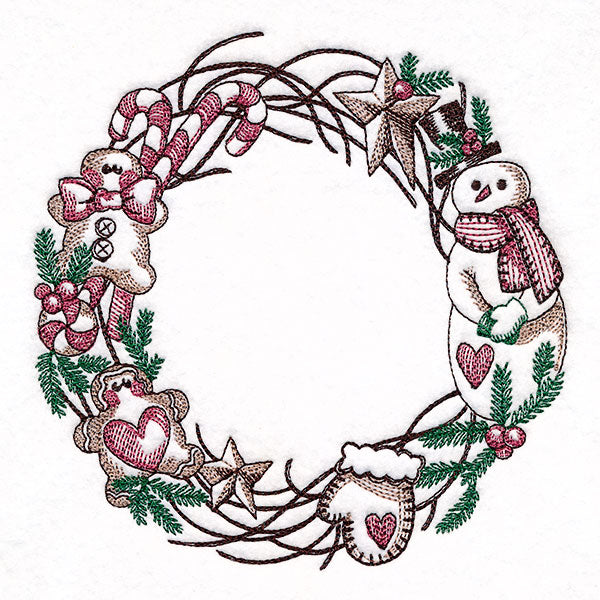 Primitive Christmas Notions Wreath