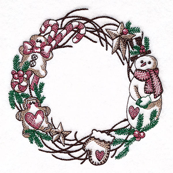 Primitive Christmas Notions Wreath