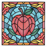 Autumn Accents Stained Glass - Apple
