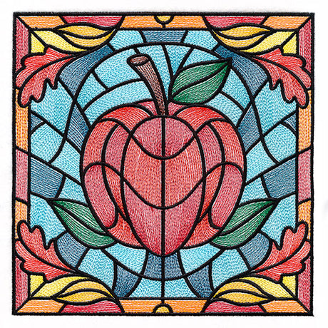 Autumn Accents Stained Glass - Apple