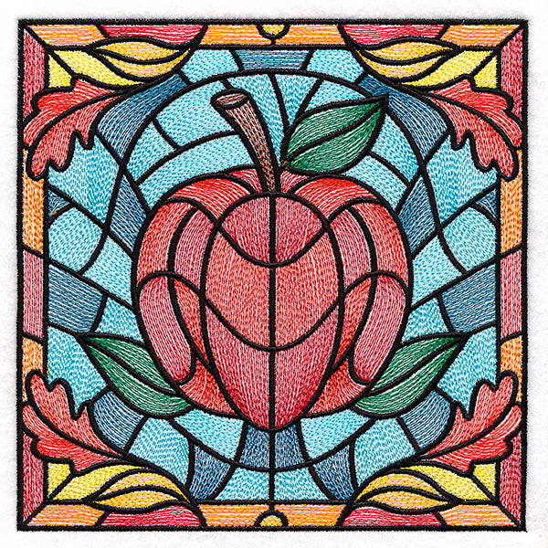 Autumn Accents Stained Glass - Apple