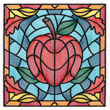 Autumn Accents Stained Glass - Apple