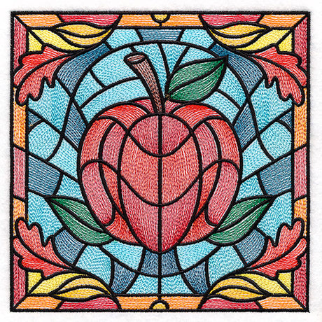 Autumn Accents Stained Glass - Apple