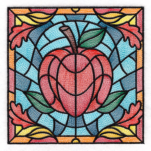 Autumn Accents Stained Glass - Apple