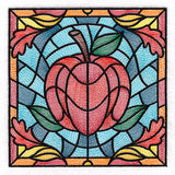 Autumn Accents Stained Glass - Apple