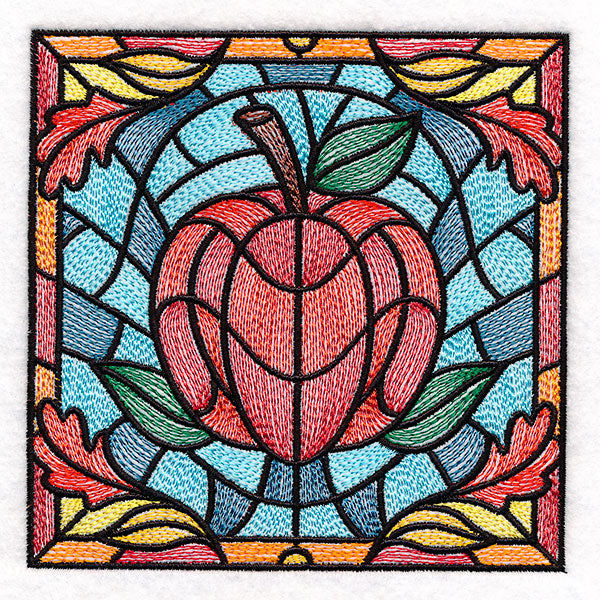 Autumn Accents Stained Glass - Apple