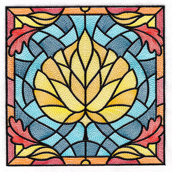 Autumn Accents Stained Glass - Aspen Leaf