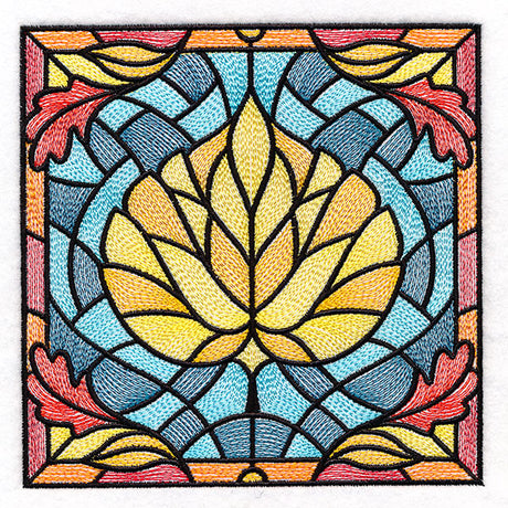 Autumn Accents Stained Glass - Aspen Leaf