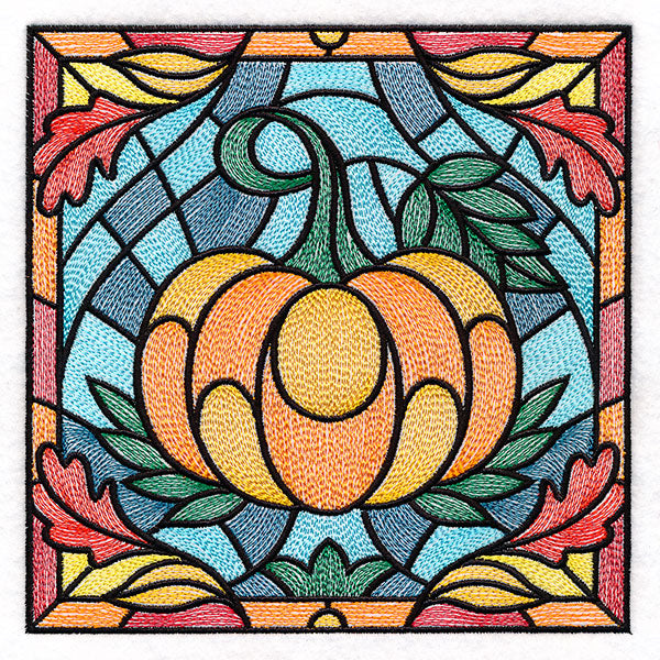 Autumn Accents Stained Glass - Pumpkin