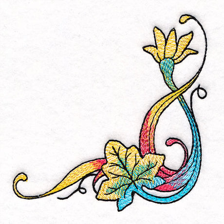 Color Theory Pumpkin Leaves Corner