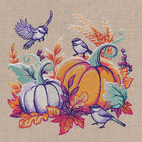 Pumpkin Patch Chickadees