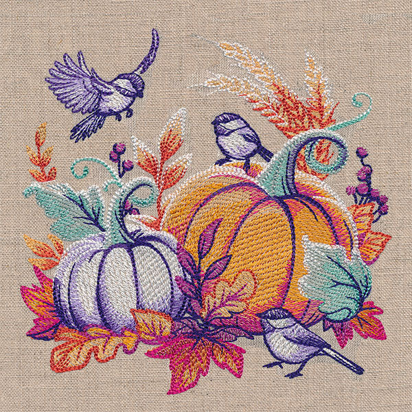 Pumpkin Patch Chickadees